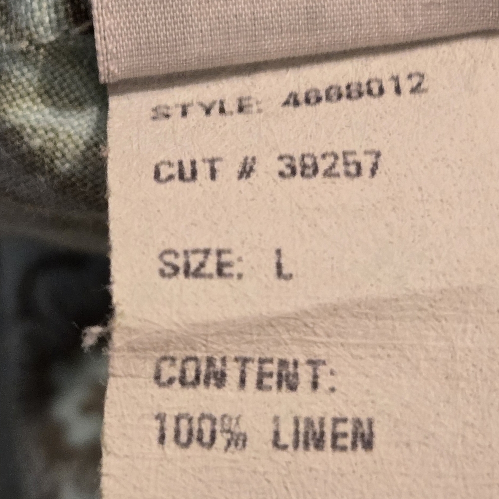 Cut Loose Linen Asian Inspired Floral Jacket Top Mint Brown Boho Large - Picture 8 of 9